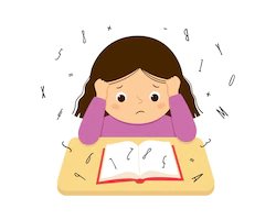 Child-suffering-with-dyslexia-dyscalculia-is-having-difficulty-reading-book-stressed-girl-doing-hard-homework-dyslexia-disorder-concept-vector-illustration-isolated-white-background 192280-465